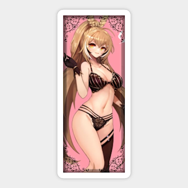 Nanashi Mumei In UnderWear, Hololive Potrait Sticker by SaucyBandit